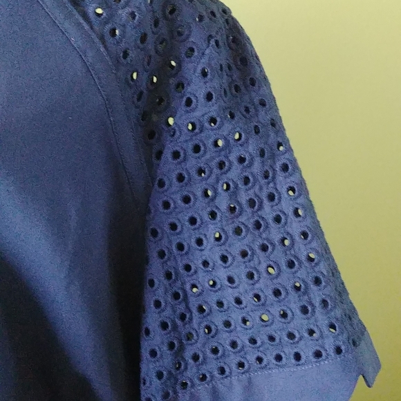 NWT, SIZE 14, 70% COTTON, 27% POLYESTER, 3% ELASTHANNE/SPANDEX, DARK BLUE COLOR - Picture 3 of 13